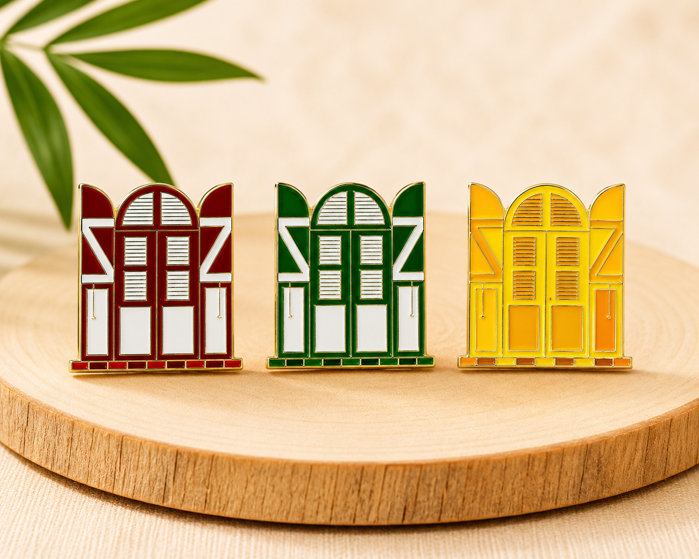 Jalouzi Window Enamel Pin – Caribbean Heritage Collection