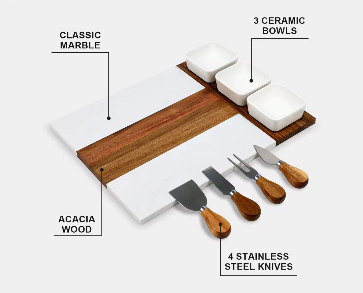 Personalized Charcuterie Board Gift Set – Custom Engraved - Akajou