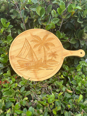 Personalized Wood Cutting Board with Handle Wooden - Akajou