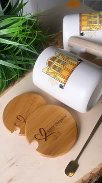 Wooden Ceramic -Akajou Mug Not Microwave Safe, Hand Wash Only - Akajou