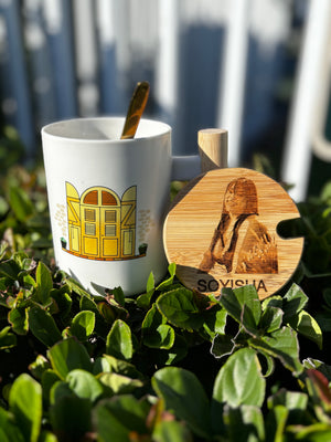 Wooden Ceramic -Akajou Mug Not Microwave Safe, Hand Wash Only - Akajou