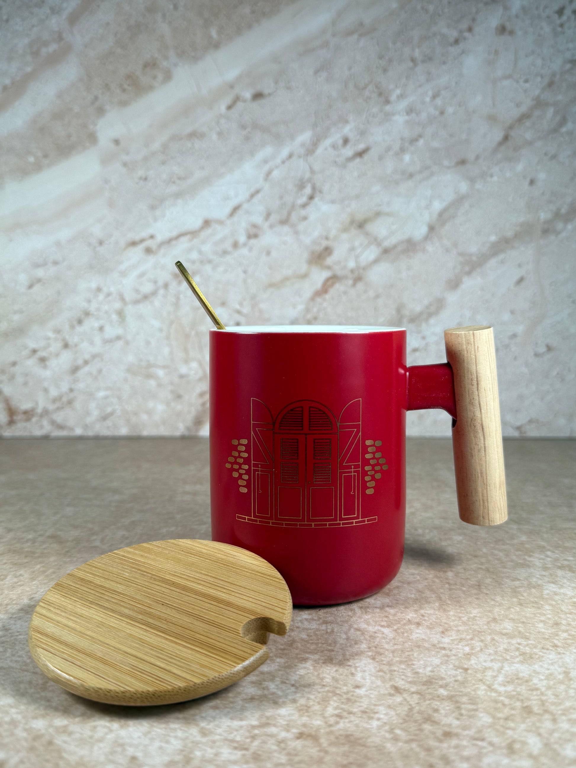 Akajou Ceramic Mug- Burgundy - Akajou