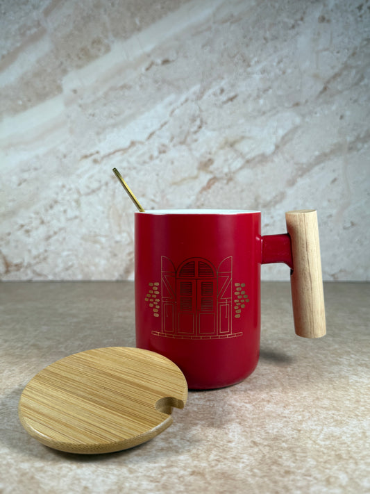Akajou Ceramic Mug- Burgundy - Akajou