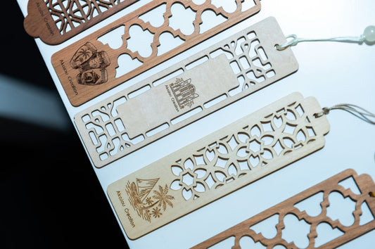 Laser Engraved Wooden Bookmark – Handmade Gift for Book Lovers - Akajou