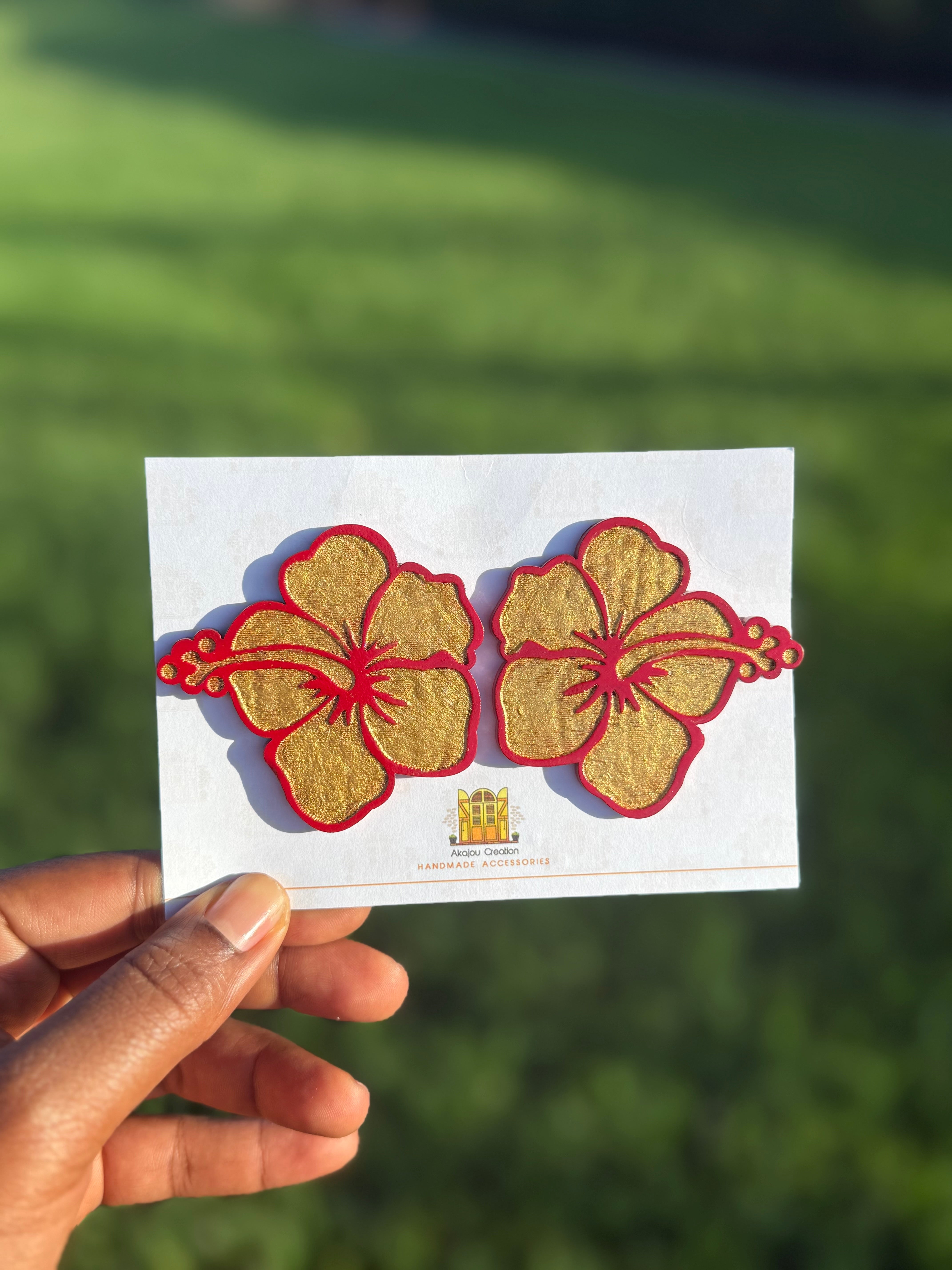 Hibiscus (Choublack) Earrings
