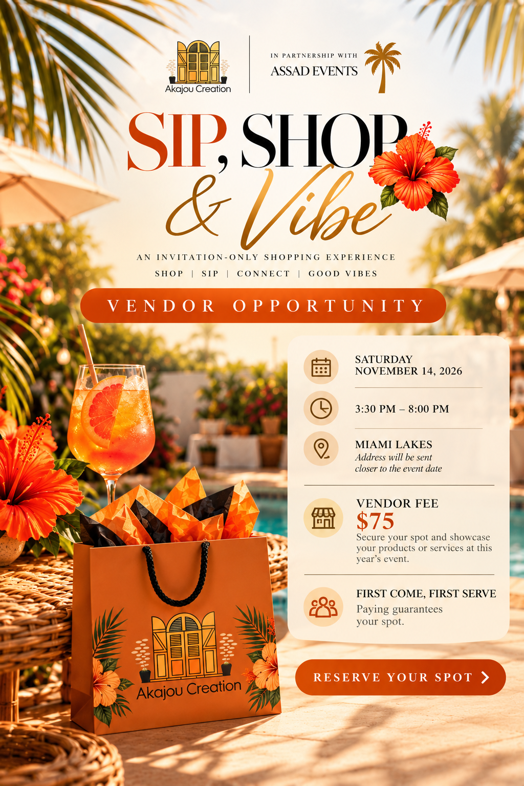 Sip, Shop & Vibe 2026 | Vendor Registration