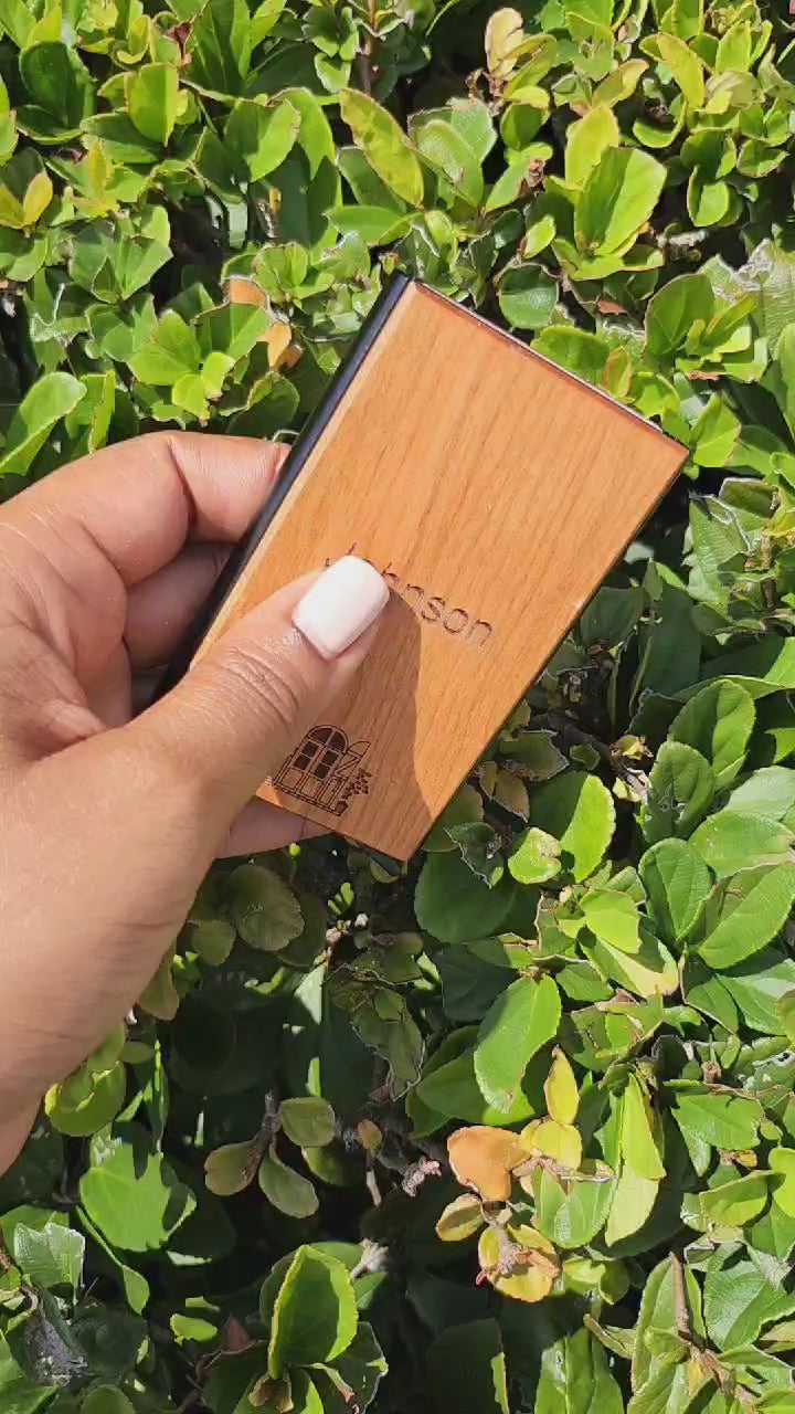 Minimalist Slim Pop up Wood Wallet