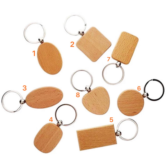 Wood Personalized KeyChain - Akajou